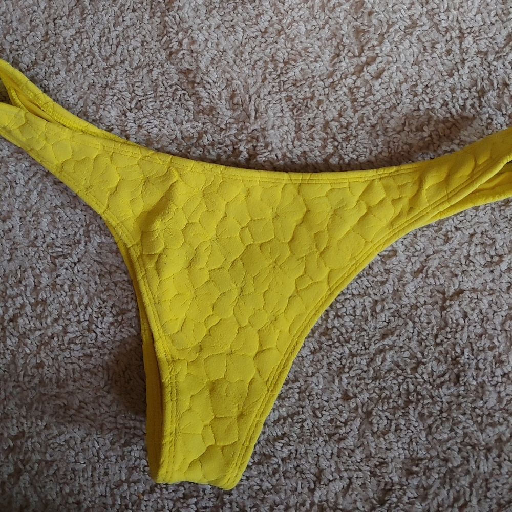 Frankies bikinis yellow swim bottom